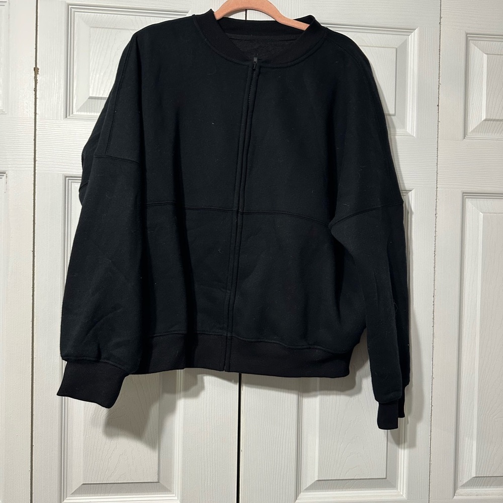 Women's Black Zip-Up Jacket